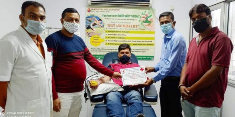 Jamshedpur-plasma-donation-campaign : कोरोना को हराने वाले करें प्लाज्मा दान : भरत वसानी