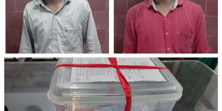 jamshedpur-police-big-catch-हाता से हथियार लेकर आ रहे बिष्टुपुर के दो युवक सुंदरनगर में पकड़ाए, स्कूटी भी जब्त, हथियार जब्त