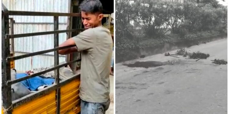 jamshedpur-morning-accident- गोलमुरी में सुबह-सुबह हादसा, बड़ी गाड़ी ने महिला को कुचला, मौत, देखिए-video