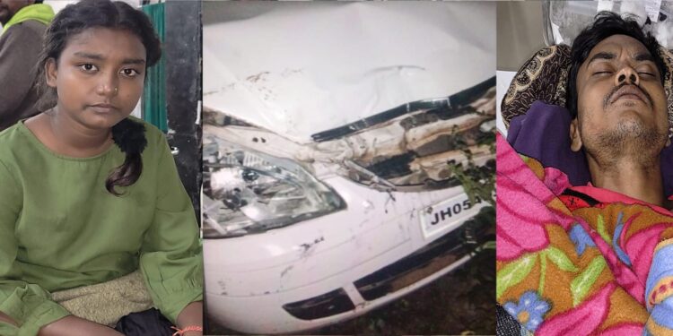 jamshedpur accident : कोवाली के पास सड़क हादसा, एक ही परिवार के पांच लोग घायल