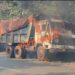 saraikela burning hywa : कांड्रा के पास धू धूकर जल गयी हाइवा, लदा था पिलेट
