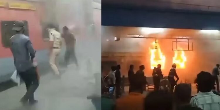 Fire in hydrabad-jaipur special train : हैदराबाद-जयपुर एक्सप्रेस ट्रेन की दो एसी बोगियों में लगी आग, तीन दमकलों गाड़ियों ने आग पर पाया काबू, हादसे में किसी के हताहत होने की खबर नहीं Fire in hydrabad-jaipur special train : हैदराबाद-जयपुर एक्सप्रेस ट्रेन की दो एसी बोगियों में लगी आग, तीन दमकलों गाड़ियों ने आग पर पाया काबू, हादसे में किसी के हताहत होने की खबर नहीं