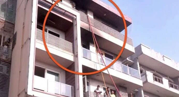 Delhi incident- दिल्ली के रिहायशी इलाके में एसी ब्लास्ट होने से फ्लैट में लगी आग, मासूम समेत नौ की मौत, कई घायल