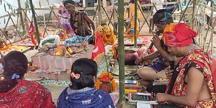 jamshedpur rural- बहरागोड़ा के कोटसोल में तीन दिवसीय प्राण प्रतिष्ठा में उमड़ी भीड़