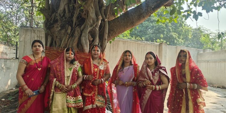 Jamshedpur vat savitri vrat : जमशेदपुर में सुहागिन महिलाओं ने की वट सावित्री पूजा, पति की दीर्घायु व सुख-समृद्धि की कामना की