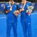 jamshedpur naval tata hockey academy-एनटीएचए के कैडेट प्रेमचंद सोय और टूर्नामेंट के सर्वाधिक गोल करने वाले खिलाड़ी आशीष तानी पूर्ति ने भारत को मेंस अंडर 18 एशिया कप का स्वर्ण पदक दिलाया