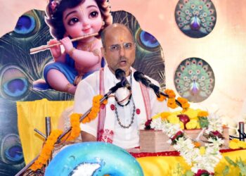 jamshedpur bhagwat katha- राम-कृष्ण अवतार मर्यादा व आनंद का प्रतीक- सीताराम शास्त्री, बिष्टुपुर सत्यनारायण मारवाड़ी मंदिर में भागवत कथा का चतुर्थ दिवस