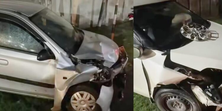Jamshedpur accident: बिष्टुपुर में अल्टो कार पहले स्कूटी और फिर दूसरी कार से भिड़ी, दो घायल