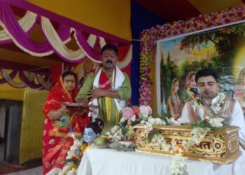 Jamshedpur bhagwat katha – बर्मामाइस में श्रीमद् भागवत कथा का दूसरा दिन, बाराह अवतार व भगवान कपिल के उपदेशों ने मन मोहा