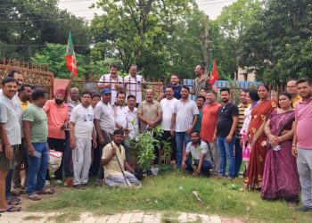 Jamshedpur bjp baridih mandal – पर्यावरण दिवस पर भाजपा बारीडीह मंडल ने किया वृक्षारोपण, पर्यावरण की रक्षा करने का लिया संकल्प