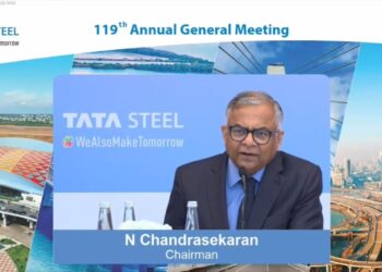 Tata steel annual agm : टाटा स्टील लिमिटेड की 119वीं वार्षिक आम बैठक में चेयरमैन चंद्रशेखरन ने पेश किया कंपनी का रोडमैप, कंपनी का कर्ज कम किया जायेगा Tata steel annual agm : टाटा स्टील लिमिटेड की 119वीं वार्षिक आम बैठक में चेयरमैन चंद्रशेखरन ने पेश किया कंपनी का रोडमैप, कंपनी का कर्ज कम किया जायेगा