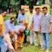 Jamshedpur laxminarayan mandir : केबुल टाउन के श्री लक्ष्मीनारायण मंदिर में नवग्रह वाटिका का शिलान्यास, विधायक सरयू राय ने लगाया पीपल का पौधा