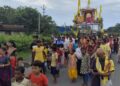Jamshedpur rural rathyatra – गालूडीह नवकुंज मंदिर से निकली रथ यात्रा, दारिसाई मौसी बाड़ी पहुंचा रथ