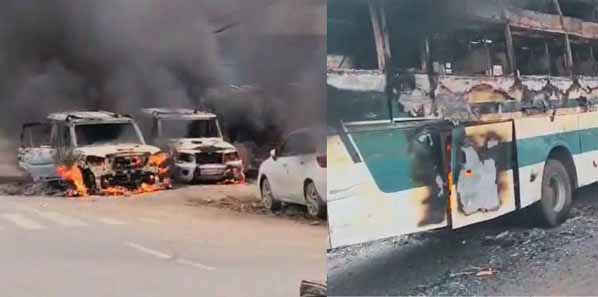bihar accident-पटना सिटी मे सड़क हादसा, सड़क पार कर रहे युवक को बस ने कुचला, मौत, बस समेत कई वाहनों में लगायी आग,आक्रोशित लोगों ने पुलिस पर किया पथराव bihar accident-पटना सिटी मे सड़क हादसा, सड़क पार कर रहे युवक को बस ने कुचला, मौत, बस समेत कई वाहनों में लगायी आग,आक्रोशित लोगों ने पुलिस पर किया पथराव
