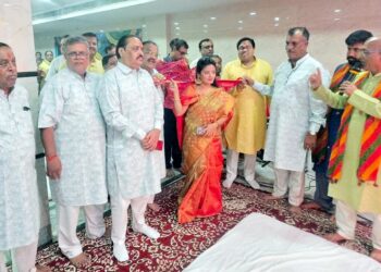 jamshedpur Mahasar Mata Kirtan-सोनारी राजस्थान भवन में महासर माता का सिंधारा एवं 48वां मासिक कीर्तन आयोजित