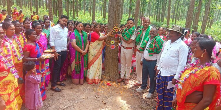 jamshedpur rural johar bharat foundation- चाकुलिया के सुनसुनिया जंगल में रक्षाबंधन कार्यक्रम का आयोजन, सभी ने साल पेड़ पर राखी बांधकर जंगल संरक्षण का लिया संकल्प, जंगल ही जीवन है ,जंगल ही झारखंड की पहचान, आओ सभी मिलकर करें इसका संरक्षण: थाना प्रभारी राजेश कुमार, देखिए video