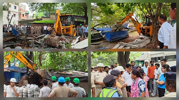 Jamshedpur encroachment removal drive : सिदगोड़ा में विवादित जमीन पर चला बुलडोजर, विरोध बेअसर, देखिए – video Jamshedpur encroachment removal drive : सिदगोड़ा में विवादित जमीन पर चला बुलडोजर, विरोध बेअसर, देखिए – video