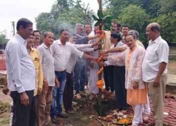 jamshedpur bhumi pujan-कदमा न्यू फार्म एरिया दुर्गा पूजा कमेटी का भूमि पूजन संपन्न, 8 लाख की लागत से बनेगा भव्य पूजा पंडाल