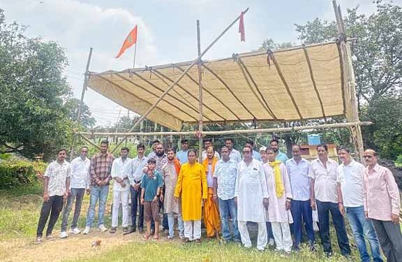 Jamshedpur bhumi pujan-सिमुलडागा में श्रीश्री सार्वजनिक दुर्गा पूजा समिति के पूजा पंडाल निर्माण का हुआ भूमि पूजन Jamshedpur bhumi pujan-सिमुलडागा में श्रीश्री सार्वजनिक दुर्गा पूजा समिति के पूजा पंडाल निर्माण का हुआ भूमि पूजन
