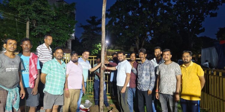Jamshedpur durga puja : सोनारी सेंट्रल दुर्गा पूजा कमेटी का बनेगा भव्य पूजा पंडाल, हुआ भूमि पूजन