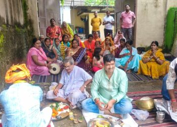 Jamshedpur bhumi pujan – बागबेड़ा में दुर्गा पूजा पंडाल निर्माण का हुआ भूमि पूजन, भव्य पूजा पंडाल का होगा आयोजन