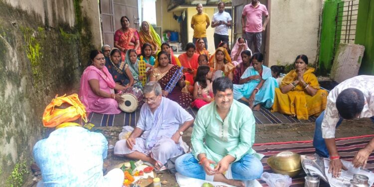 Jamshedpur bhumi pujan – बागबेड़ा में दुर्गा पूजा पंडाल निर्माण का हुआ भूमि पूजन, भव्य पूजा पंडाल का होगा आयोजन
