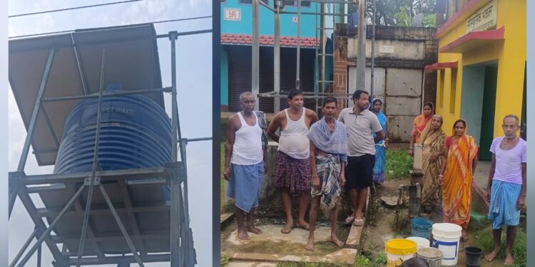 jamshedpur rural- बहरागोड़ा के कुलियंक गांव में दो सोलर सिस्टम पानी टंकी खराब, लोगों का सहारा बना चापाकल
